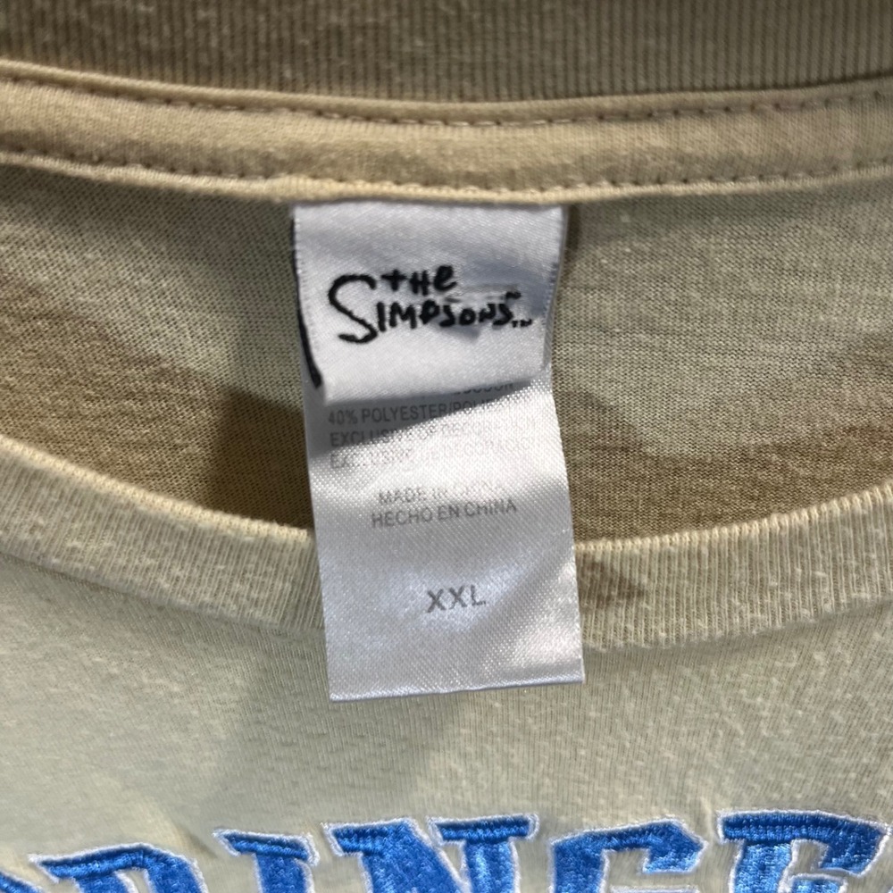 The Simpsons Homer Springfield Country Club Golf Graphic T-Shirt Cream XXL - Picture 2 of 5